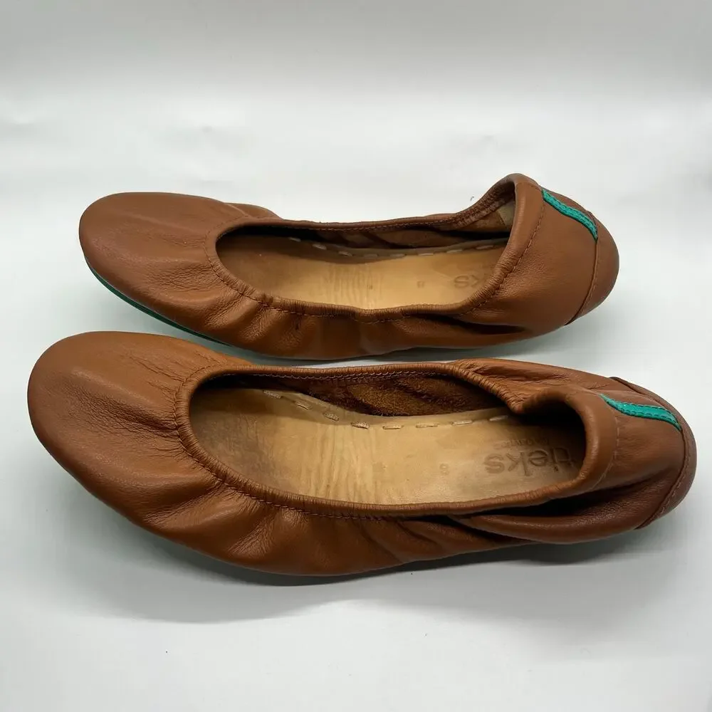 Tieks Chestnut Brown Ballet Flats SIZE 8